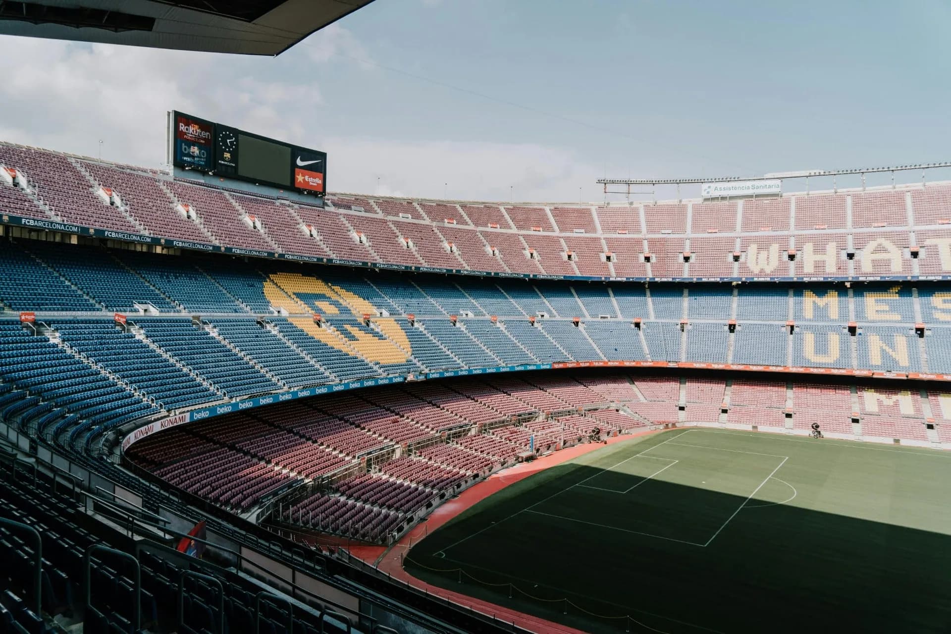 Stadium seating ready for the next big match